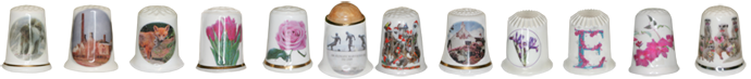 Decorated thimbles K range